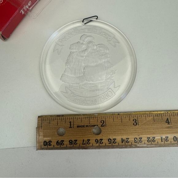 Vtg 80 Christmas For Mother w Love Clear Acrylic Ornament Shoppe Design Collect - Picture 11 of 12